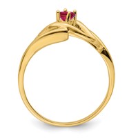 14K 2.5mm Yellow Gold Synthetic Family Jewelry Ring view 3