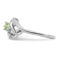 14K White Gold Genuine Family Jewelry Ring view 3