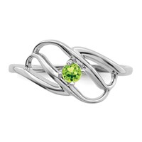 14K White Gold Genuine Family Jewelry Ring view 5