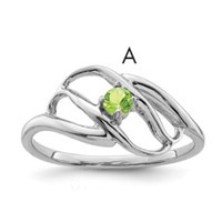 Sterling Silver Rhodium-plated Family Jewelry Ring view 1
