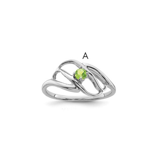 Sterling Silver Rhodium-plated Family Jewelry Ring