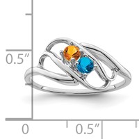 14K White Gold Genuine Family Jewelry Ring view 4