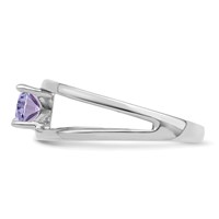 Sterling Silver Rhodium-plated Family Jewelry Ring view 4