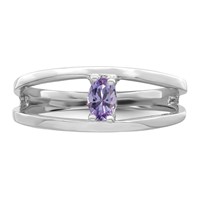 Sterling Silver Rhodium-plated Family Jewelry Ring view 5