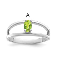 Sterling Silver Rhodium-plated Family Jewelry Ring view 1