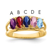 14K Yellow Gold Family Jewelry Ring view 1