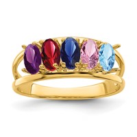 14K Yellow Gold Family Jewelry Ring view 2
