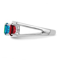 Sterling Silver Rhodium-plated Family Jewelry Ring view 4