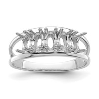 Sterling Silver Rhodium-plated Family Jewelry Mounting view 5