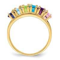 14K Yellow Gold Synthetic Family Jewelry Ring view 3