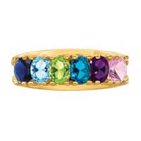 14K Yellow Gold Synthetic Family Jewelry Ring view 5