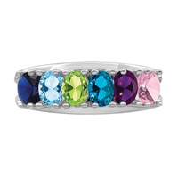 14K White Gold Family Jewelry Ring view 5
