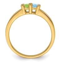 14K Yellow Gold Family Jewelry Diamond Semi-Set Ring view 3