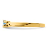 14K Yellow Gold Family Jewelry Diamond Semi-Set Ring view 4