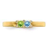 14K Yellow Gold Family Jewelry Diamond Semi-Set Ring view 5