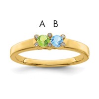 14K Yellow Gold Family Jewelry Diamond Semi-Set Ring view 1