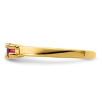 14K Yellow Gold Family Jewelry Diamond Semi-Set Ring view 4