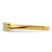 14K Yellow Gold Family Jewelry Diamond Semi-Set Ring view 4