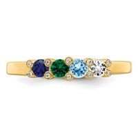14K Yellow Gold Family Jewelry Diamond Semi-Set Ring view 5