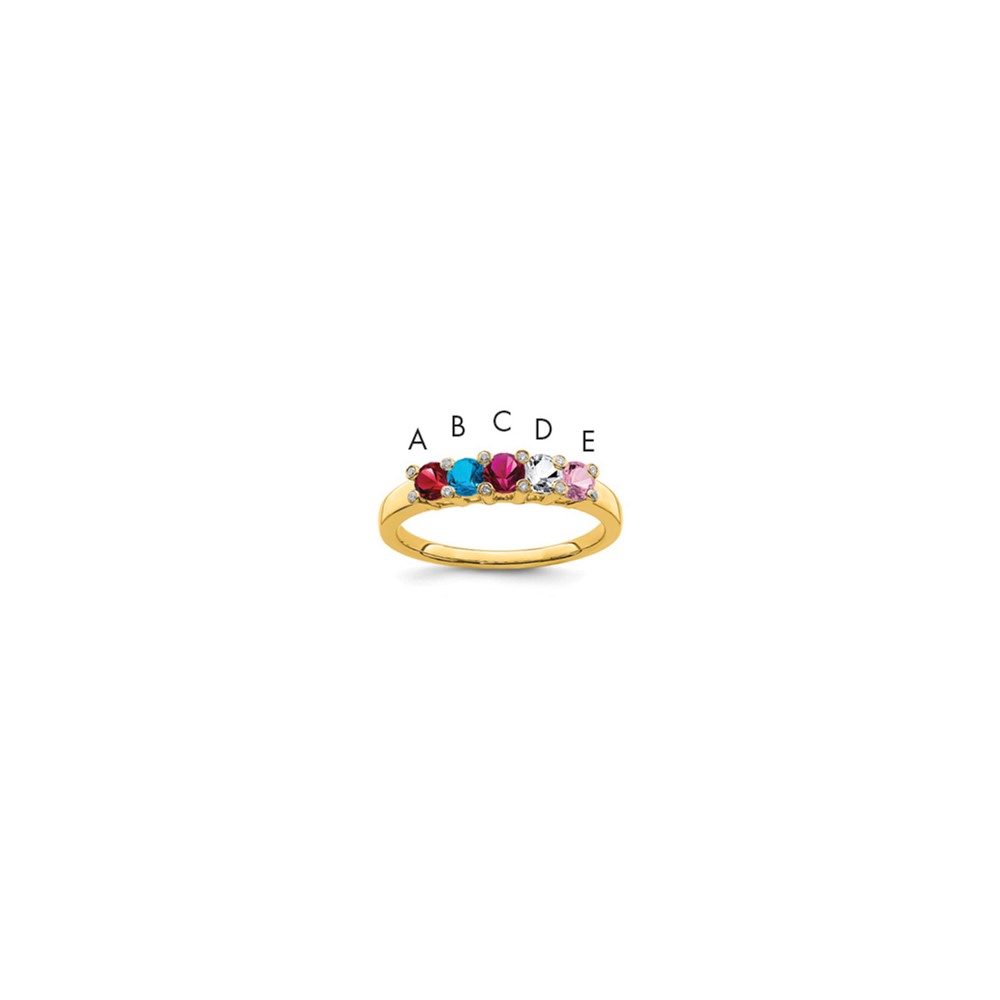14K Family Jewelry Diamond Semi-Set Ring