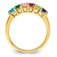 14K Yellow Gold Family Jewelry Diamond Semi-Set Ring view 3