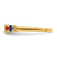 14K Yellow Gold Family Jewelry Diamond Semi-Set Ring view 4