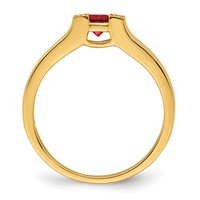 14K Yellow Gold Family Jewelry Diamond Semi-Set Ring view 3
