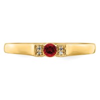 14K Yellow Gold Family Jewelry Diamond Semi-Set Ring view 5