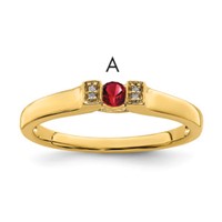 14K Yellow Gold Family Jewelry Diamond Semi-Set Ring view 1