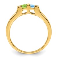 14K Yellow Gold Family Jewelry Diamond Semi-Set Ring view 3