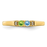 14K Yellow Gold Family Jewelry Diamond Semi-Set Ring view 5