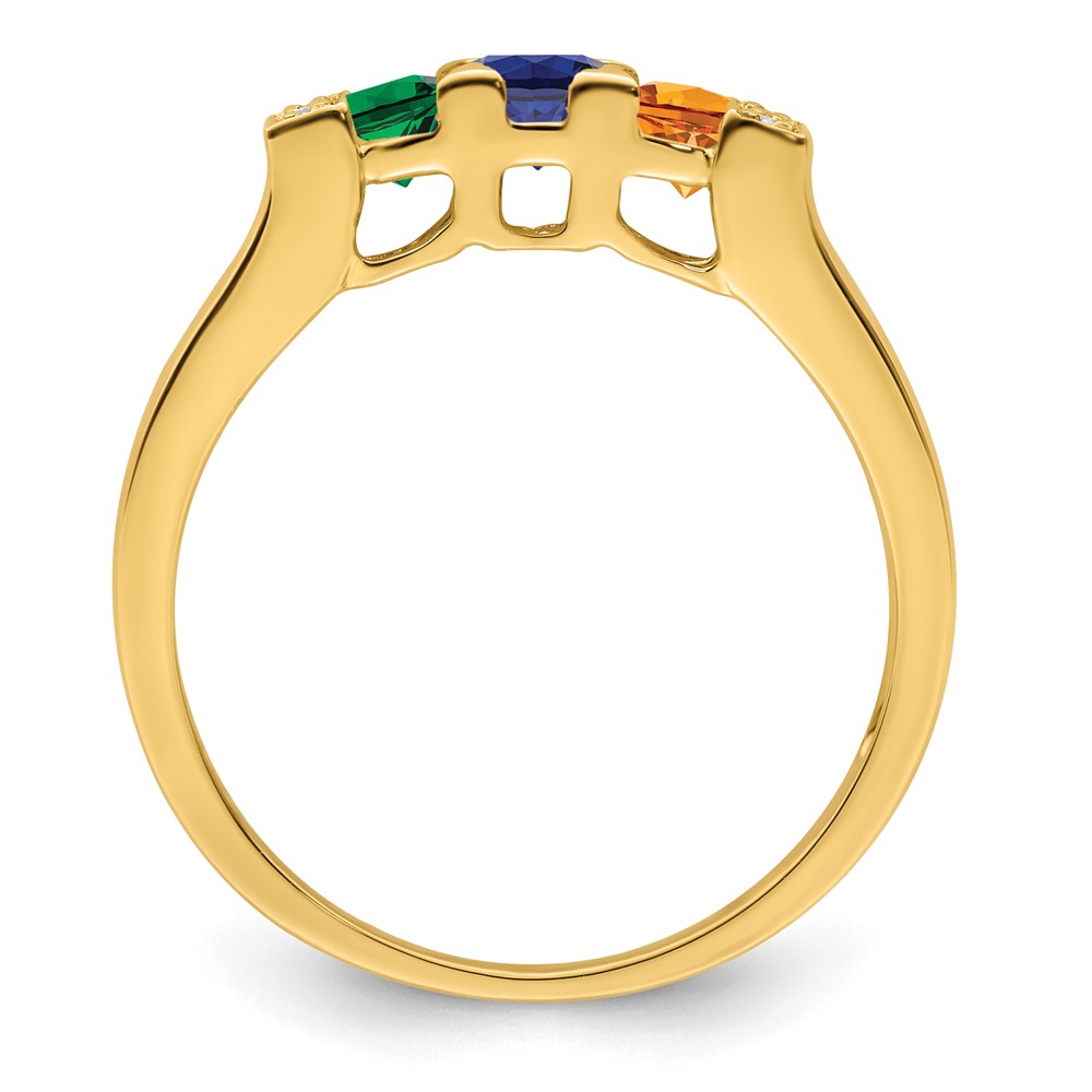 14K Family Jewelry Diamond Semi-Set Ring (XMR35/3)