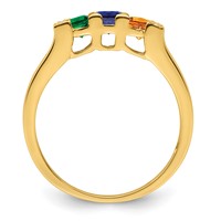 14K Yellow Gold Family Jewelry Diamond Semi-Set Ring view 3