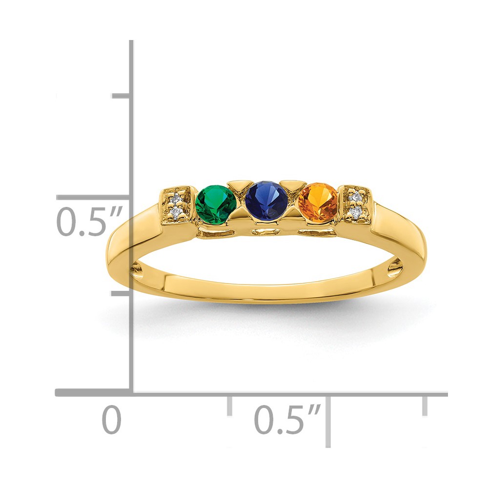 14K Family Jewelry Diamond Semi-Set Ring (XMR35/3)