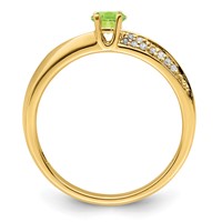 14K Yellow Gold Family Jewelry Diamond Semi-Set Ring view 3