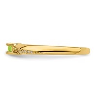 14K Yellow Gold Family Jewelry Diamond Semi-Set Ring view 4