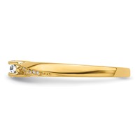 14K Yellow Gold Family Jewelry Diamond Semi-Set Ring view 4