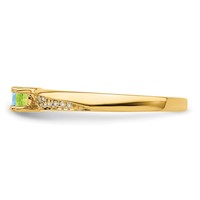 14K Yellow Gold Family Jewelry Diamond Semi-Set Ring view 4