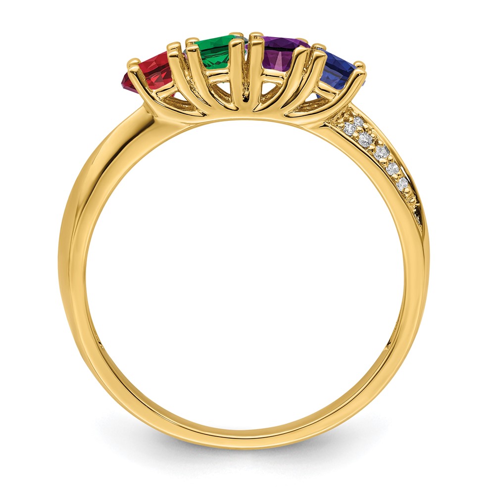 14KY Family Jewelry Diamond Semi-Set Ring (XMR36/4)