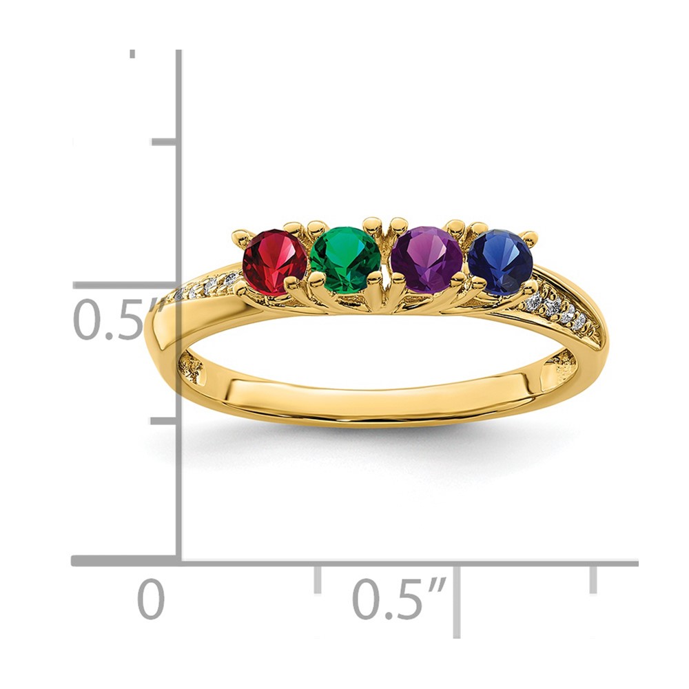 14KY Family Jewelry Diamond Semi-Set Ring (XMR36/4)