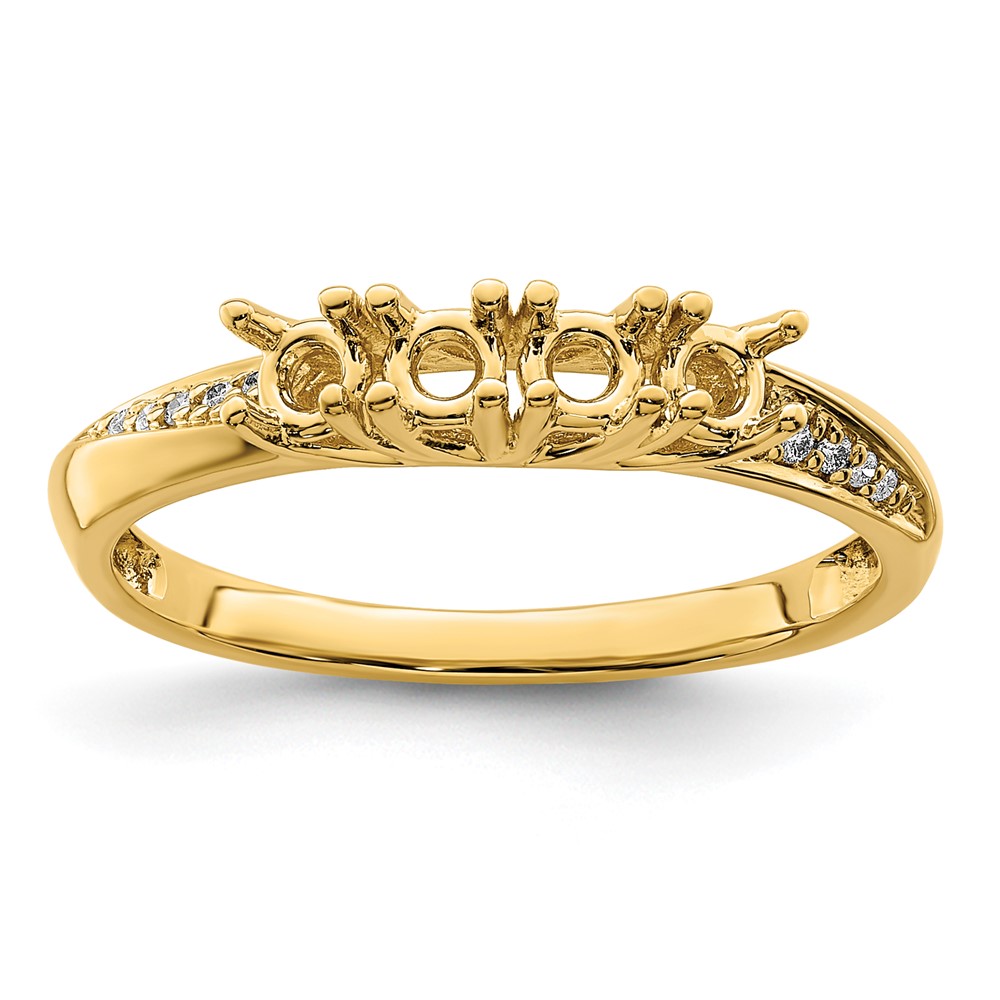 14KY Family Jewelry Diamond Semi-Set Ring (XMR36/4)