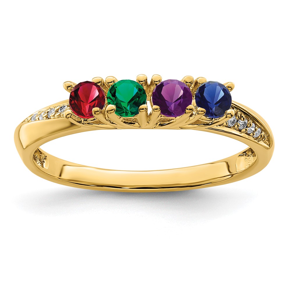 14KY Family Jewelry Diamond Semi-Set Ring (XMR36/4)