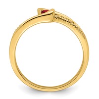14K Yellow Gold Family Jewelry Diamond Semi-Set Ring view 3