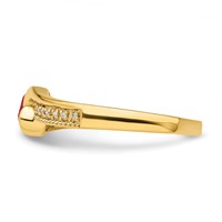 14K Yellow Gold Family Jewelry Diamond Semi-Set Ring view 4