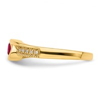 14K Family Jewelry Diamond Semi-Set Ring view 4