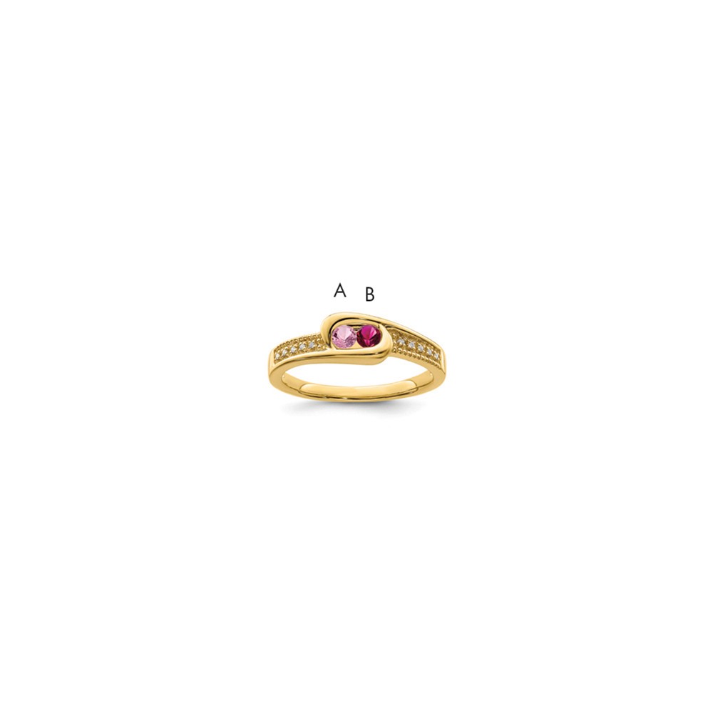 14K Family Jewelry Diamond Semi-Set Ring