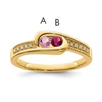 14K Family Jewelry Diamond Semi-Set Ring view 1