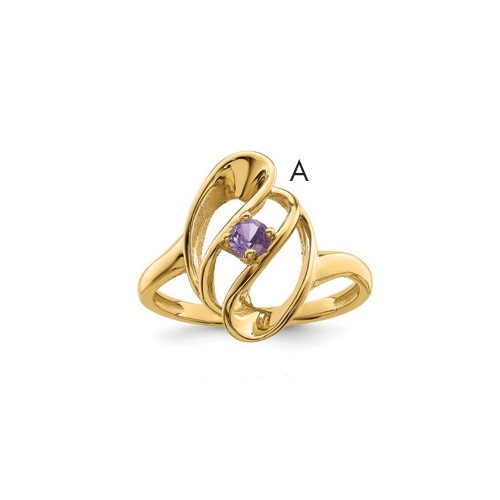 14K Yellow Gold Family Jewelry Ring