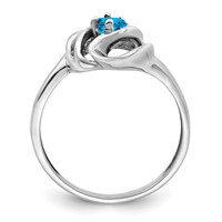 14K White Gold Family Jewelry Ring view 3