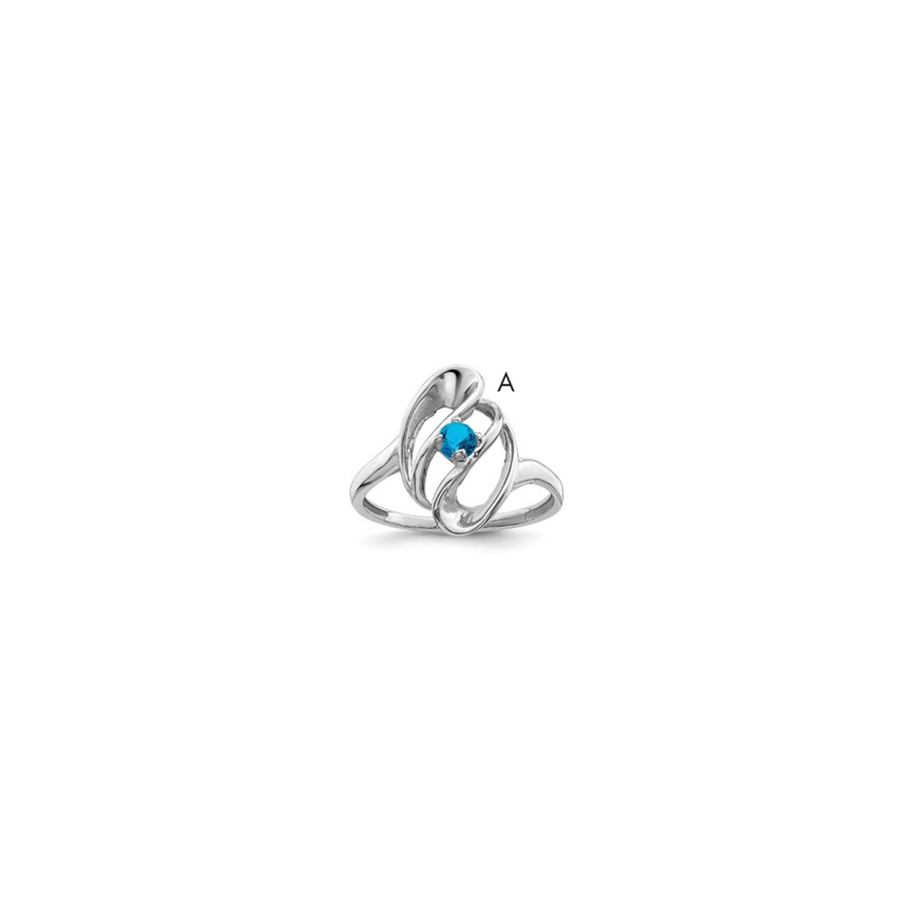 14K White Gold Family Jewelry Ring